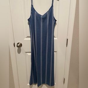 Roxy striped blue maxi dress